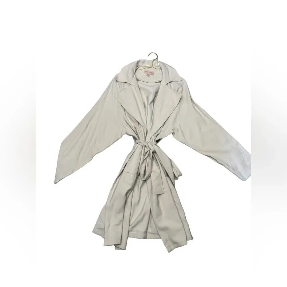 NWOT Philosophy trench coat Silver beauty RARE XL Anthro brand